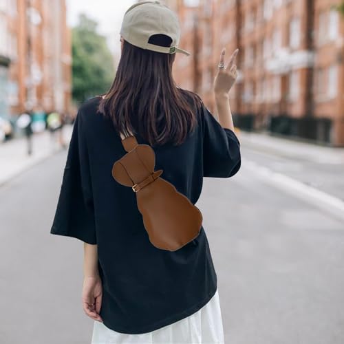 Sac porté travers brun en PU la solution idéale pour garder les mains libres - 4
