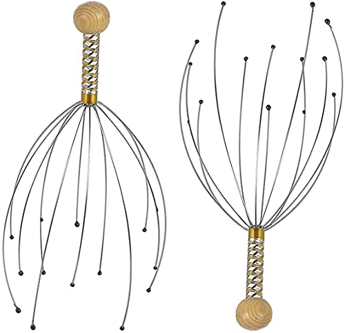 Image of House Tools 1 Pc's Hand Powered Hair Scalp Massager Claw Massager Body Massager Octopus Head Scalp Neck Equipment Stress Release Relax Massage Relief Head Care Massager, Multicolour