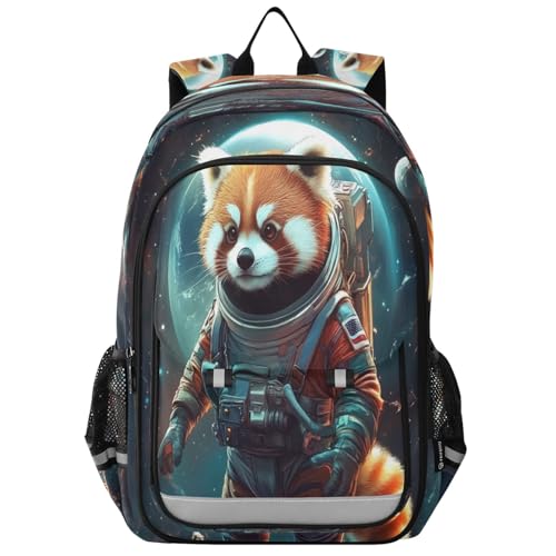 Sac à dos ordinateur portable lycée ergonomique à motif panda rouge