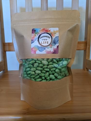 Generic Handmade, Non-Toxic, Taste-Safe, Sensory Bin Filler, Sensory Beans, Craft Beans (Green), Medium