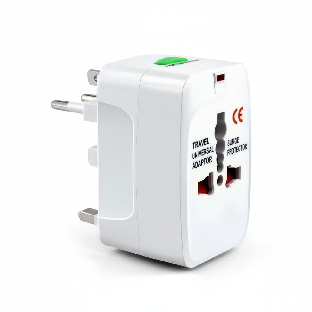 Universal Travel Adapter Plug - International Multipurpose All in One Solution for US, AUS, UK, EU, Europe, North/South America & 150+ Countries (Rectangle) (White)-image-23