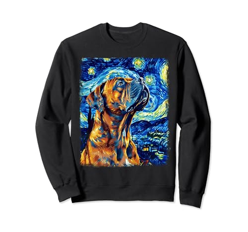 Cane Corso Dog Noche Estrellada Pintura Sudadera