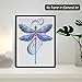SKRYUIE 5D Diamond Painting Blue Dragonfly Full Drill by Number Kits, DIY Rhinestone Pasted Paint Set for Arts Craft Decoration 30x40cm(12x16inch)