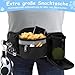 ZESTEFY Leckerlibeutel Hundetraining, Robuste Bauchtasche mit Kotbeutelspender, Flaschenhalter, Reflektor & Verstellbarem Gurt – Wasserdichtes Hundezubehör für Gassi, Training & Outdoor