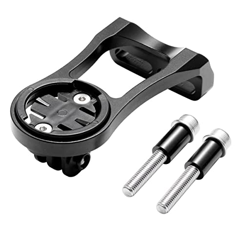PETCHOR Out Front Combo Extended Mount for Garmin Edge, Cycling Handlebar Stem Mount Compatible with Garmin Cateye Bryton GoPro GPS or Cameras, Black