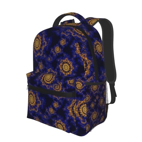 Sac à dos résistant à l'eau bleu tie-dye pour marche et trajets urbains - 7