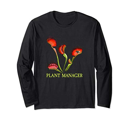 Lustiger Betriebsleiter Fleischfressende Pflanzen Flytrap Langarmshirt