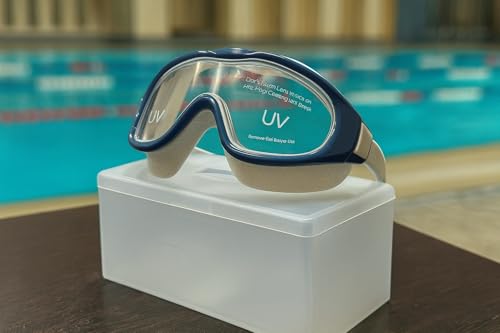 Image of VRT Kids /Men /Women Swimming Goggles Diving Goggles Anti Fog Silicone Waterproof Swimming Goggles (Grey & White)