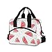 QMIN Sac à déjeuner à l'aquarelle Fruits pastèque Isotherme avec bandoulière, sac fourre-tout réutilisable pour femmes, hommes, filles et garçons