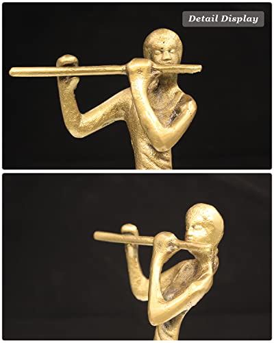 Poserion 3Pcs Retro Musician Cellist Player Statue Metal Sitting Figurine Sculpture Giftbox Office Decoration Home Ornament For Living Room Bedroom Crafts For Music Lover Collection #TOP3