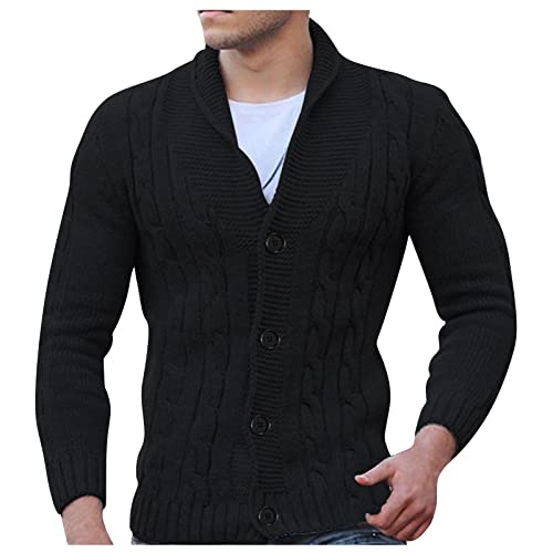 Sweaters Men's Cardigan Casual Shawl Long Sleeve Solid Button Knitting Sweater
