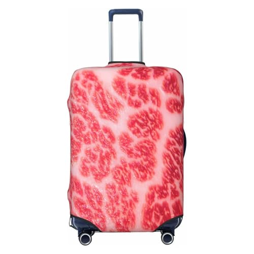 Beef Steak Elastic Travel Luggage Cover, Washable Spandex Suitcase Protector, Anti-Scratch Fits 18-32 Inch - Main Image