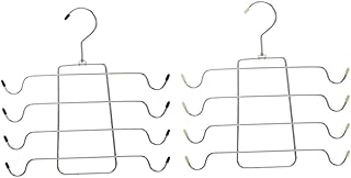 PRETYZOOM 2pcs Multifunctional Hanger Organization for Bedroom Scarf Rack Underwear Rack Chromes Plated Hanger Coat Hangers Skirt Hangers Clothes Hanger Multi Layer Hanger Storage