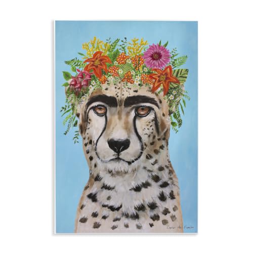 Glam Cheetah Leopard Makeup, 13 x 19 Inch Mounted Print on Wall Plaque