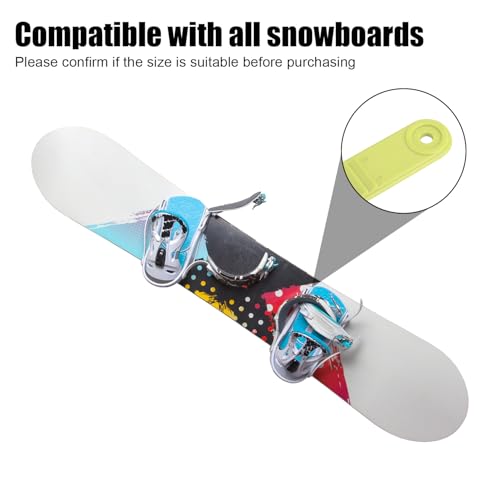 BOXOB 4pcs Snowboard Strap Binding Replacement, 20x2.1cm/7.87x0.83in Snowboard Ankle Ladder Strap Binding with Screws Nuts Washers for Skates & Sporting Gear (Yellow-Green) - Thumbnail 5