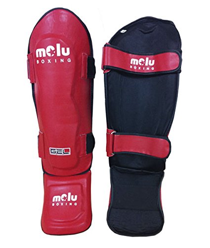 MoluBoxing - Espinillera Gel, Talla: L, Color: Rojo Cover