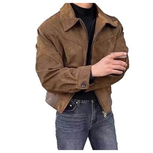 Sohodoo Veste en daim for homme - Blouson aviateur en cuir véritable style motard for homme(Black,L)