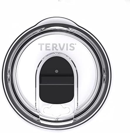 Tervis Slider Lid Made in USA Double Walled Insulated Tumbler Travel Cup Keeps Drinks Cold & Hot, Fits 12 & 20oz Stainless Steel, Clear image 3