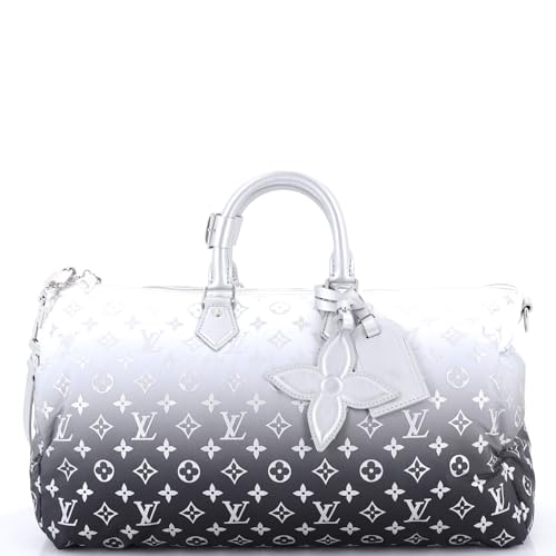 Louis Vuitton, Pre-Loved Keepall Bandouliere Bag LV Ski Gradient Monogram Nylon 45, Gray