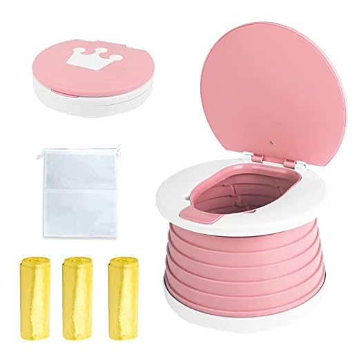 Travel Potty for Toddler, Portable and Foldable Toilet, Apply to Seat Emergency Toilet for Car, Camping, Outdoor, Indoor (pink, small)