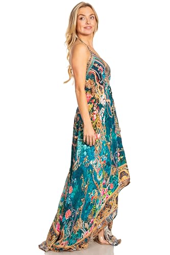Image of Sakkas Lizi 2025 Womens Maxi High-Low Halter Handkerchief Long Dress Beach Party