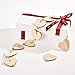 Hicarer 240 Pcs Wooden Circle Set 120 Pcs Wooden Heart Round Tags with Holes 120 Pcs S Shaped Hook Connectors Wood Ornaments for Birthday Chore Board