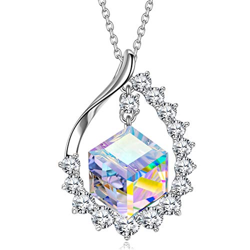 J.u00a0RENEÉ Pendentif Femme, Collier Femme, avec Swarovski Cristal, Bijoux Femme (AB)
