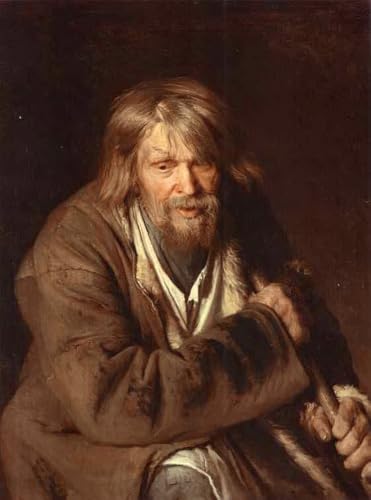 Portrait d'un vieux paysan Ivan Kramskoi tableau huile chargé d'histoire