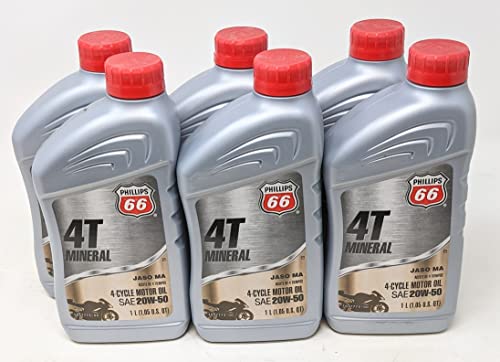 Aceite motor 4T 20W-50 6 Unidades de 1 Quart