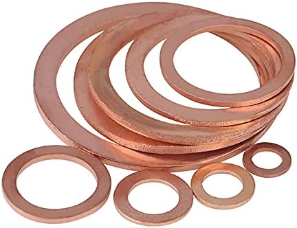 10PCS/Pack 17x24x2mm Copper Washer Solid Gasket Sump Oil Seal