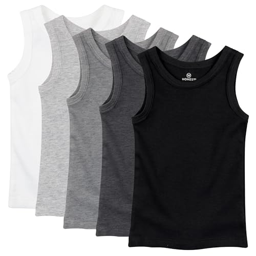 Image of HonestBaby Unisex-Baby Sleeveless Muscle T-Shirts 100% Organic Cotton for Infant Baby and Toddler Boys, Girls