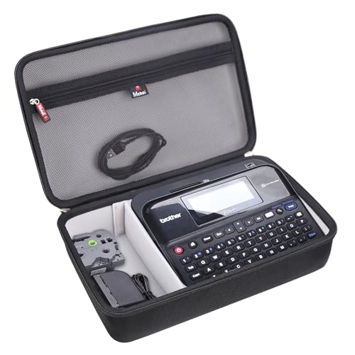 Mchoi Hard Portable Case for Brother P-Touch Label Maker PTD600 /D610BT Connected Label Maker, Case Only (Black and Grey)