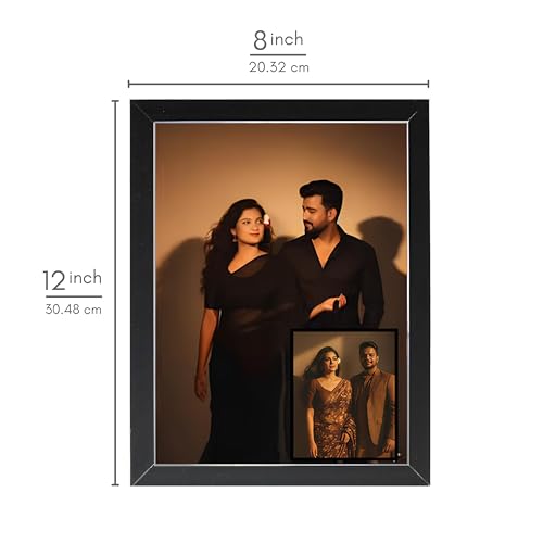 Image of Personalized Photo Frame 8x12 Inch | Custom Collage Photo Frame Gift for Birthday, Anniversary, Couple, Friends | Acrylic Sheet with MDF Back | Wall Decor Memory Frame (D-7)