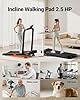 4-in-1 Walking Pad with 10% Incline, Portable Under Desk Treadmill, Foldable Treadmills for Home and Office, 2.5 HP Quiet Walking Pad Treadmill with 300 LBS Capacity