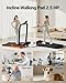 Walking Pad with 15% Incline, Portable Under Desk Treadmill, Foldable Treadmills for Home and Office, 3.0 HP Quiet Walking Pad Treadmill with 159KG Capacity