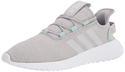 adidas Men's Kaptir Running Shoe, Grey/White/Green Tint, 6.5