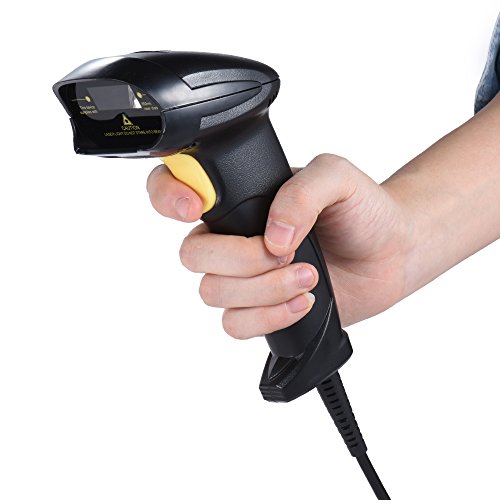 Leitor de scanner de códigos de barras a laser automático portátil Aibecy USB2.0 com fio para superm