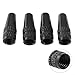 Aluminum Valve for Road for Bike and Mountain for Bike – 4-Pack/AV Inner Tube Tire Valve Covers, Waterproof, Colors: Black/Red/Blue/Gold(Black)