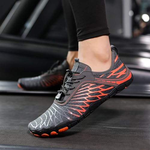 Image of Hike Barefoot Shoes for Women Men with Wide Toe Box, Healthy & Non-Slip Breathable Barefoot Water Shoes Beach Pool Aqua Swim Surf Hiking Walking Shoes