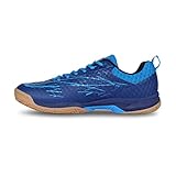 Nivia Powerstrike 2.0 Badminton Shoes for Mens | Phylon, Natural Rubber Sole with Breathable mesh Upper for Sports, Badminton, Volleyball, Squash, Table Tennis | Non Marking Sole (Blue/Black) UK-9