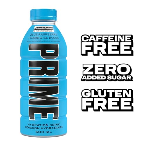 Image of Prime Blue Raspberry Hydration Drink, 16.9 fl oz ℮ 500 ml, 24 Pack