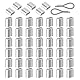 50 Stück Seilklemme 4mm, Aluminium-Crimpschlaufe, Quetschhülsen Pressklemmen, Doppelhülsen Klemmhülsen, Drahtseilklemme Seilklemmen für Gummiseil Expanderseil Drahtseil Kabel Planenseil