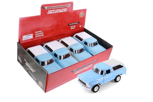 Modelo Diecast 1978 Bronco Hard Top SUV Azul 1:24