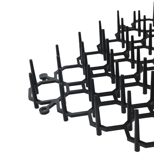 Katzenabwehrmatte – 20,3 x 15,2 cm Dornengitter gegen Katzen, 6 Stück, hält Katzen von Topfpflanzen fern, mit 8 U-förmigen Heringen, Außen- und Innenbereich, für Leintierzaun-Barriere