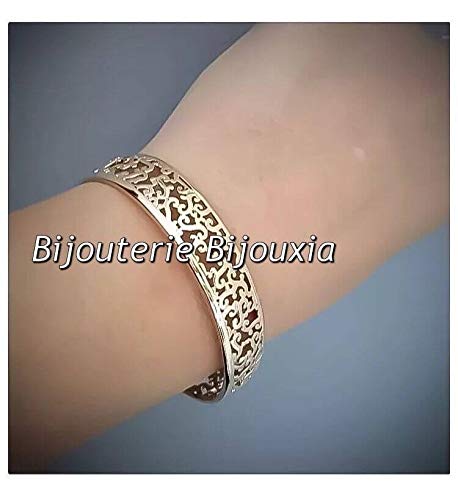 Bracciale a cerchio aperto, placcato oro 18 carati, 750/1000