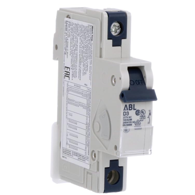 1G3UM, Circuit Breaker; Thermal Magnetic; Handle; 3A; 1 P; G Trip; V-EA Series