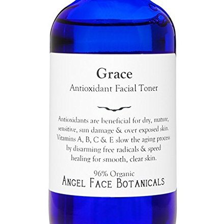 Grace Organic Antioxidant Facial Toner with Aloe Vera, Cranberry and White Tea - Speeds Cellular Renewal For Smooth Clear Skin 9 oz