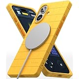 【Ringke】iPhone 16 ケース BITMAP SILICONE MAGNETIC PC+スエード+液状シリコン素材 落下防止 耐衝撃 防汚コーティング マグネット搭載 クラシックケース クラシックレトロ スマホケース スマホカバー アイフォン16 (ストラップホールあり) - Yellow