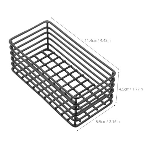 Corbeilles empilables en métal noir pour dosettes lot de 2