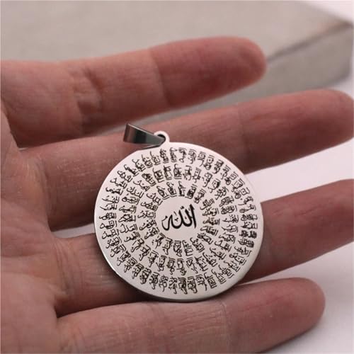 Islam Asma-ul-Husna 99 Names Of ALLAH Stainless Steel Pendant Necklace Muslim Gift - Image 5